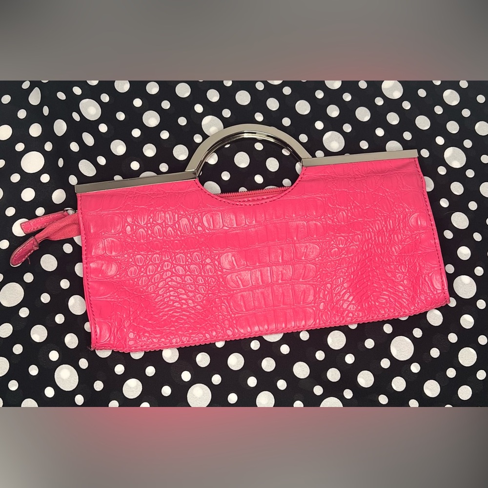 Candie's Pink Textured Clutch Wristlet
